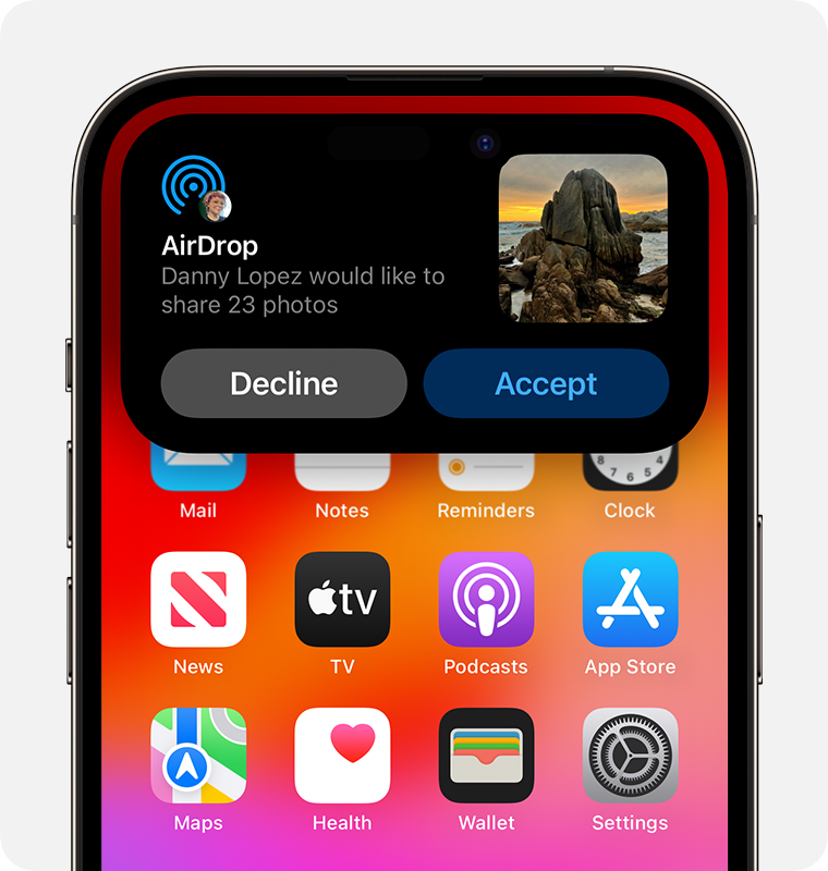 airdrop funkcija